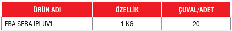 EBA SERA İPİ UV’Lİ