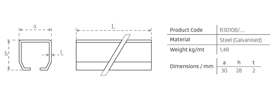 R3010B/… Bar Bağlantı Profili/… (3010 serisi)